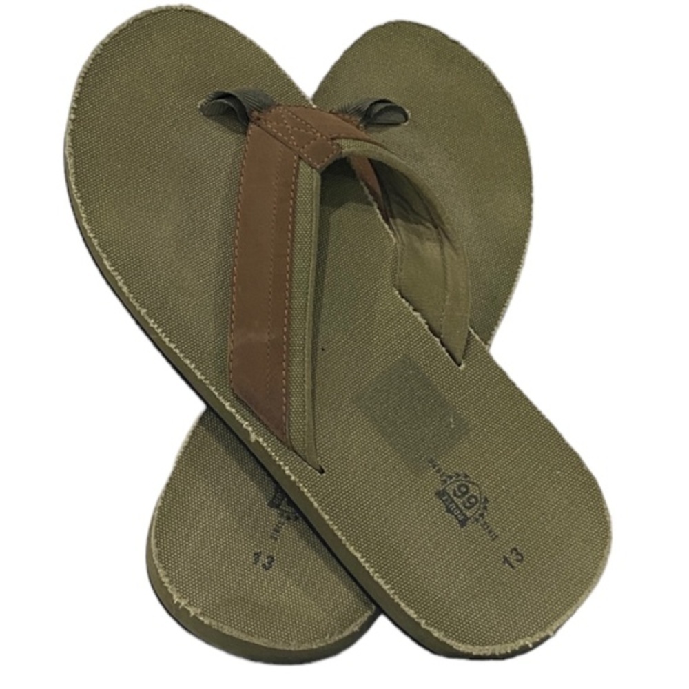 Route 66 Flip Flop (Color: Khaki, Size: 13)